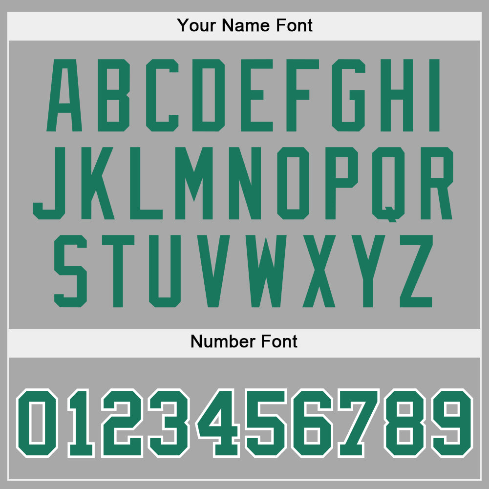 Custom Stitched Gray Kelly Green-White Sports Pullover Sweatshirt Hoodie