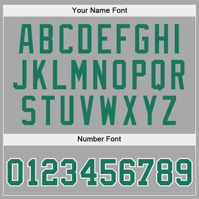 Custom Stitched Gray Kelly Green-White Sports Pullover Sweatshirt Hoodie