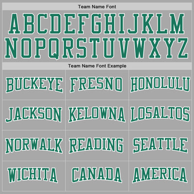 Custom Stitched Gray Kelly Green-White Sports Pullover Sweatshirt Hoodie