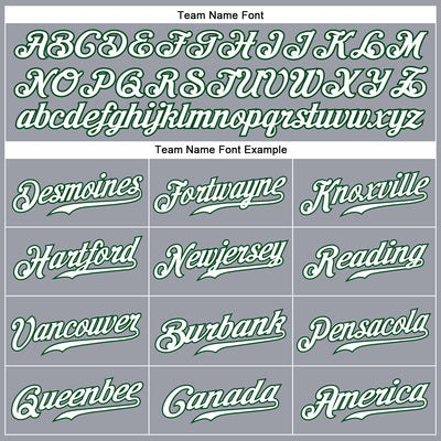 Custom Gray Green-Orange Authentic Baseball Jersey