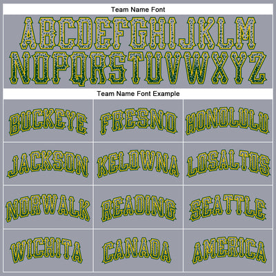 Custom Gray Green-Gold Authentic Drift Fashion Baseball Jersey