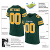 Custom Green Gold-White Mesh Authentic Football Jersey