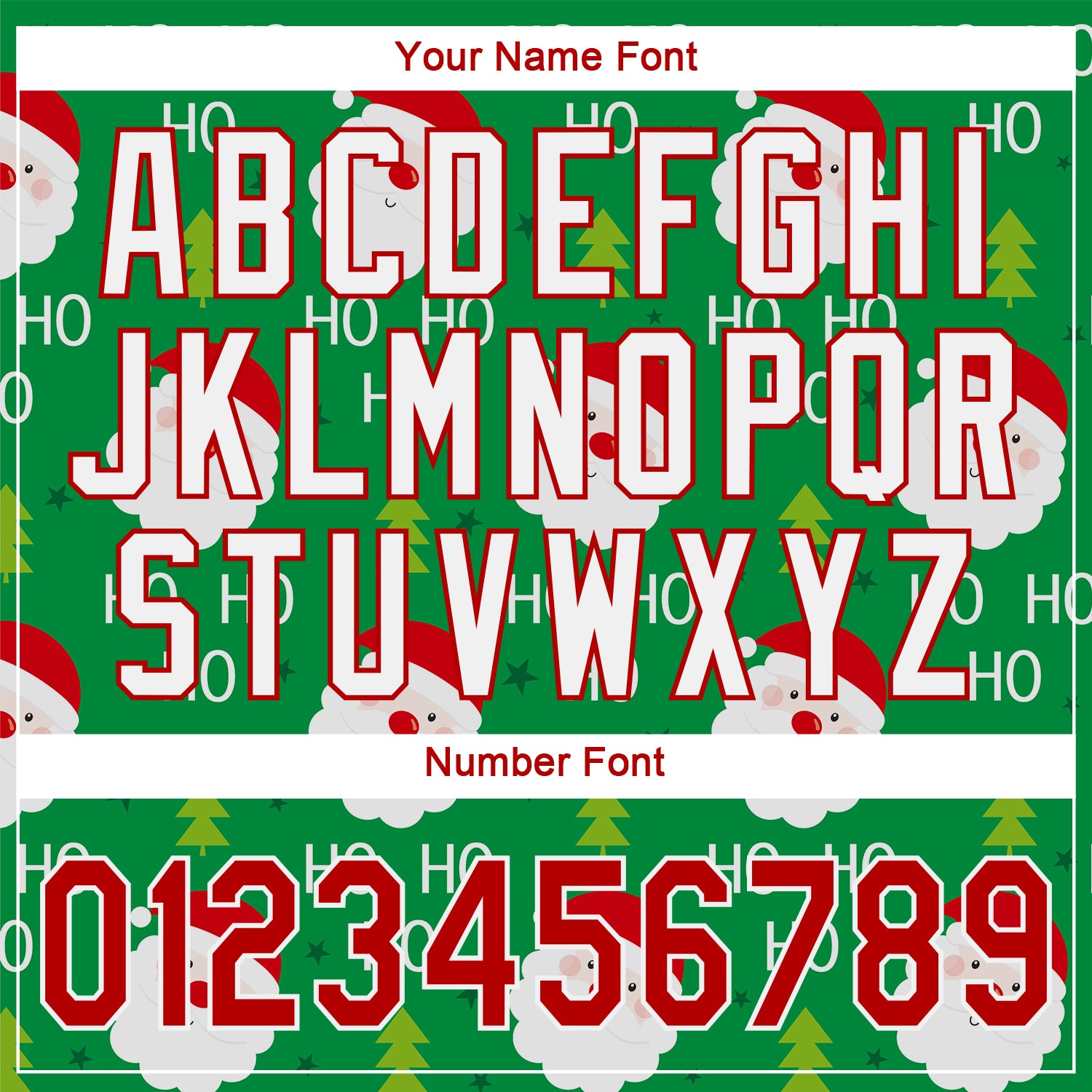 Custom Green Red-White Christmas 3D Authentic Baseball Jersey