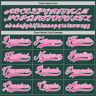 Custom Green Pink-White Hockey Jersey