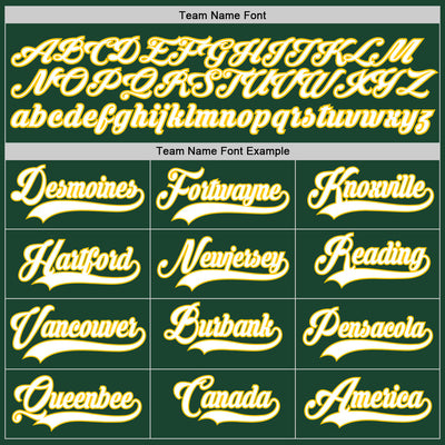 Custom Green White-Gold Authentic Baseball Jersey