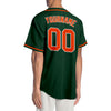 Custom Green Orange-White Authentic Baseball Jersey
