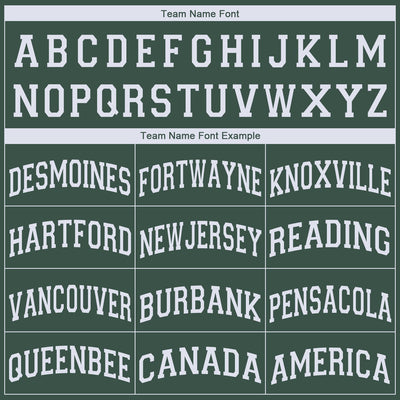 Custom Hunter Green White V-Neck Basketball Jersey