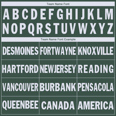 Custom Hunter Green White V-Neck Basketball Jersey