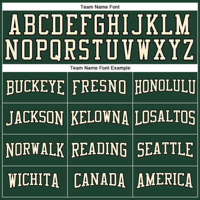 Custom Hunter Green Cream-Black Authentic Throwback Basketball Jersey