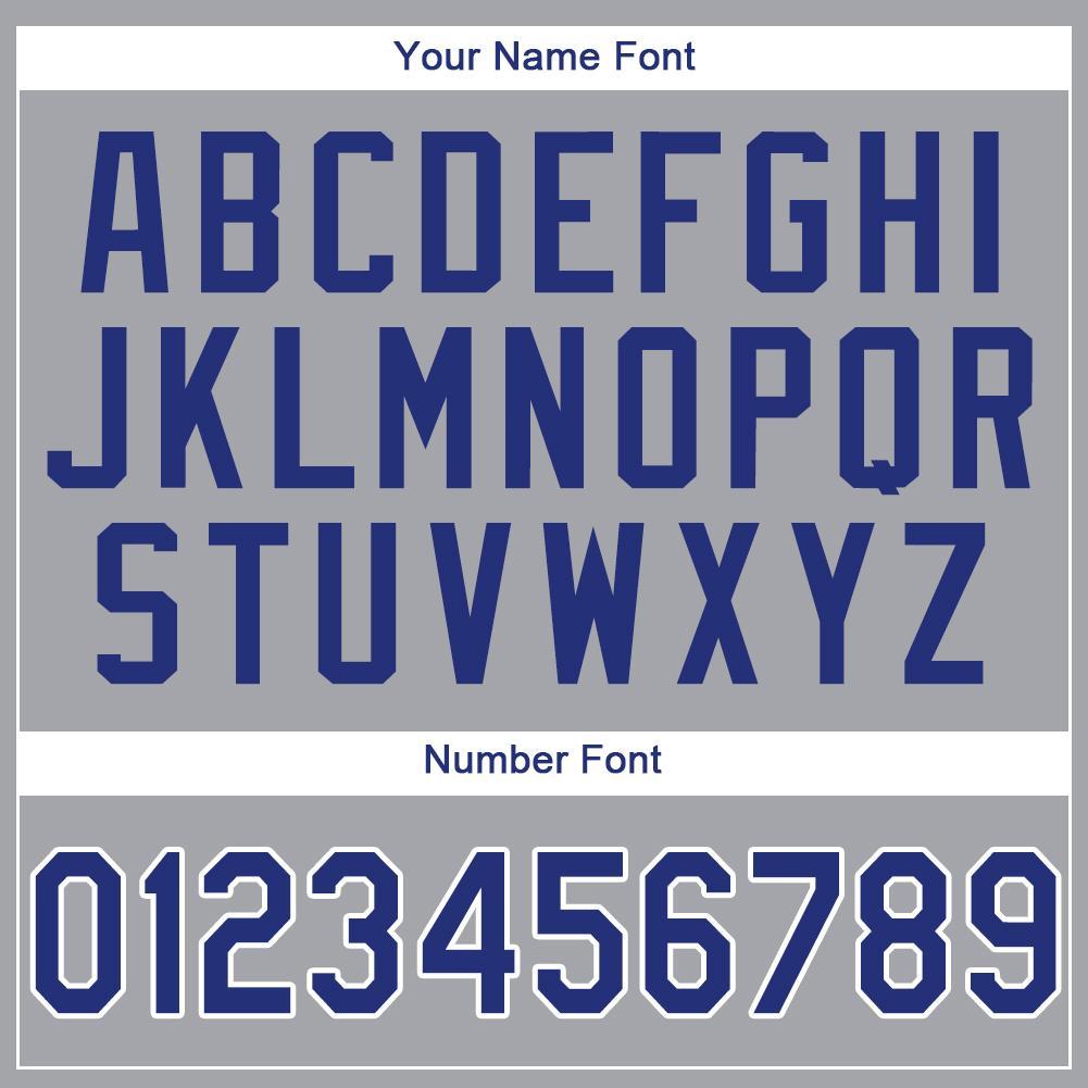 Custom Gray Royal-White Baseball Jersey