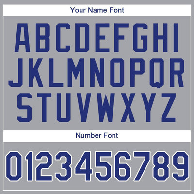 Custom Gray Royal-White Baseball Jersey