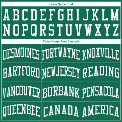 Custom Kelly Green White Round Neck Basketball Jersey