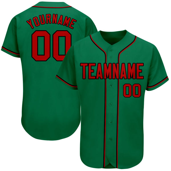 Custom Black Red Kelly Green 3D Mexico Authentic Baseball Jersey Fast  Shipping – FiitgCustom