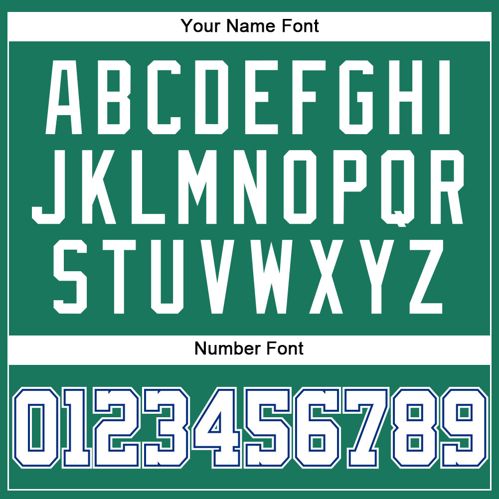 Custom Kelly Green White Pinstripe White-Royal Authentic Baseball Jersey