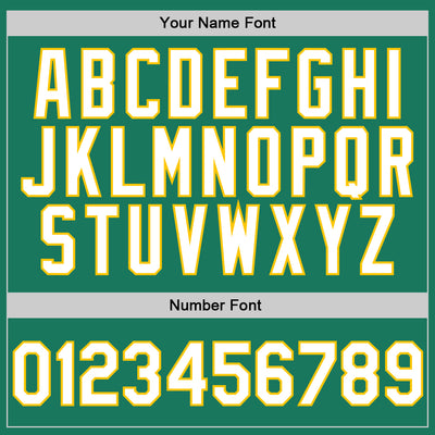 Custom Stitched Kelly Green White-Gold Sports Pullover Sweatshirt Hoodie