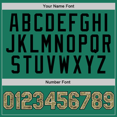 Custom Stitched Kelly Green Camo-Cream Sports Pullover Sweatshirt Hoodie