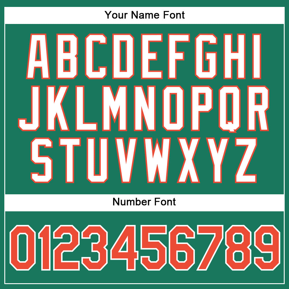 Custom Kelly Green White Pinstripe Orange-White Authentic Basketball Jersey