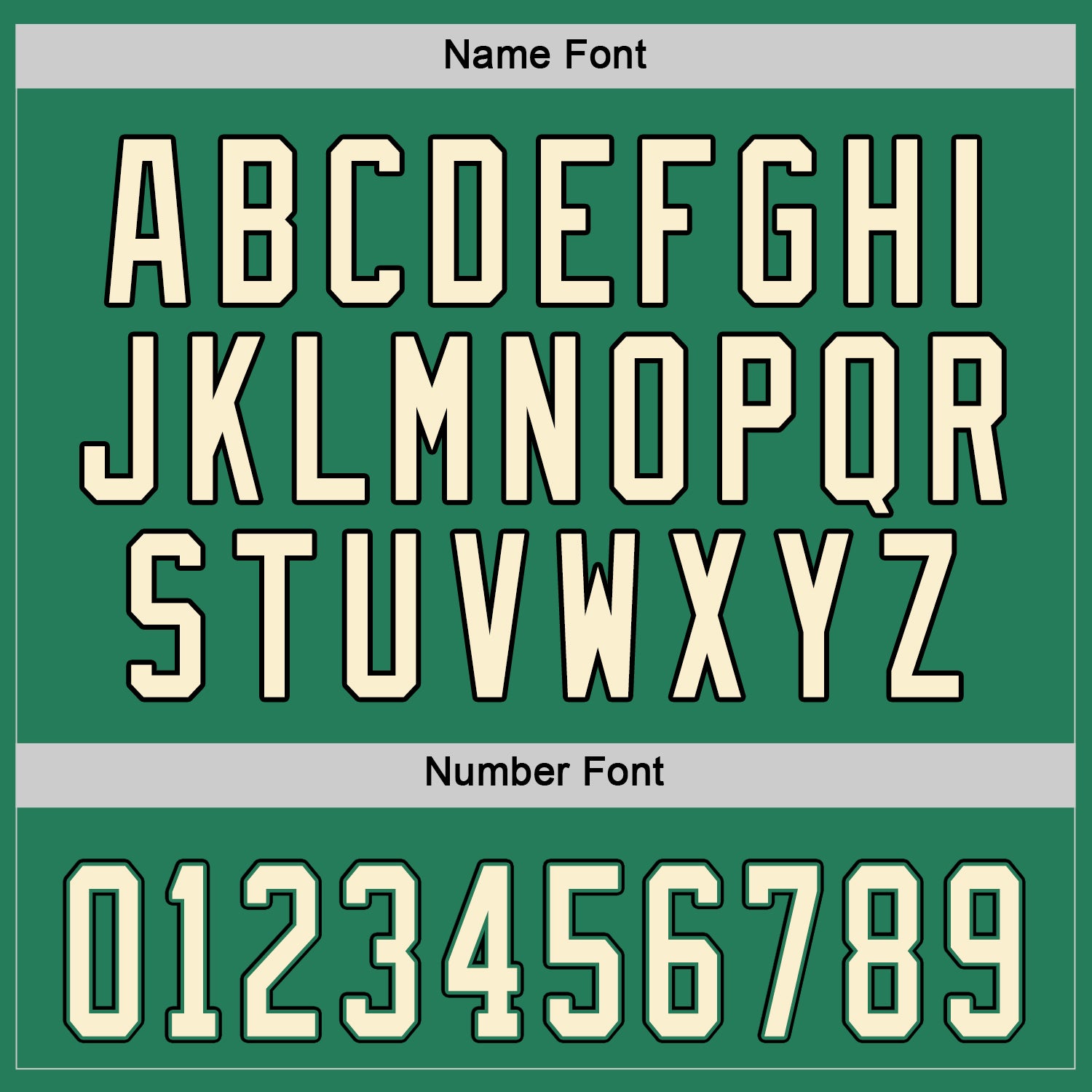 Custom Kelly Green Cream-Black Hockey Jersey