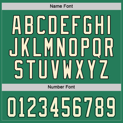 Custom Kelly Green Cream-Black Hockey Jersey