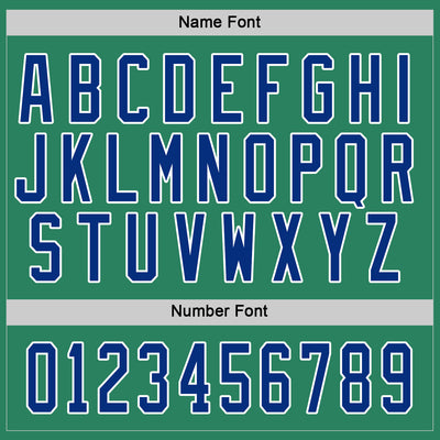 Custom Kelly Green Royal-White Hockey Jersey