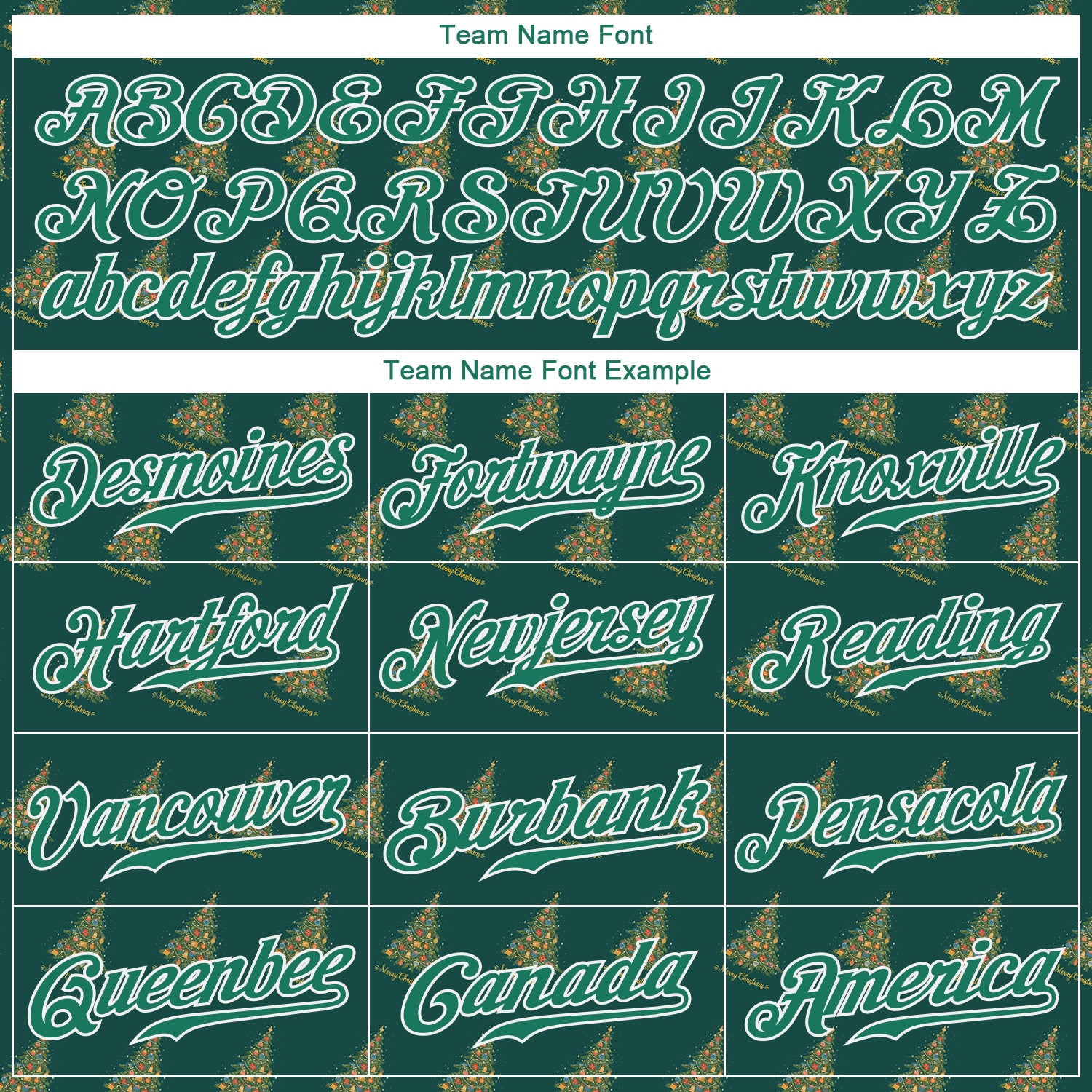 Custom Kelly Green Kelly Green-White Christmas 3D Authentic Baseball Jersey