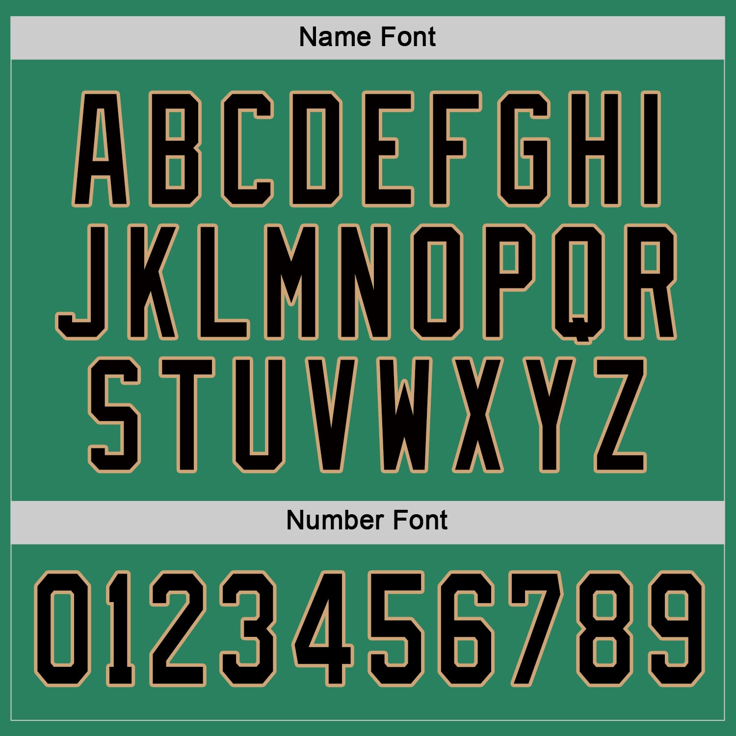 Custom Kelly Green Black-Old Gold Hockey Jersey