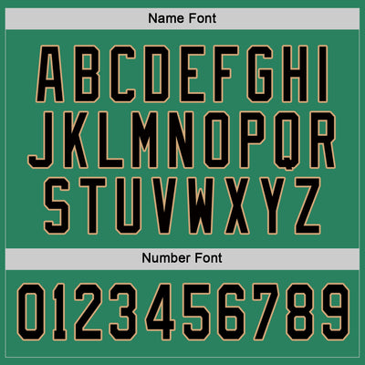 Custom Kelly Green Black-Old Gold Hockey Jersey