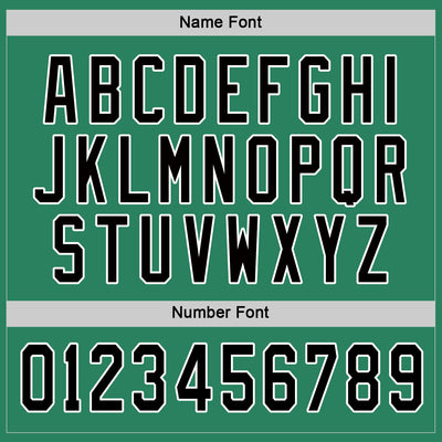 Custom Kelly Green Black-White Hockey Jersey