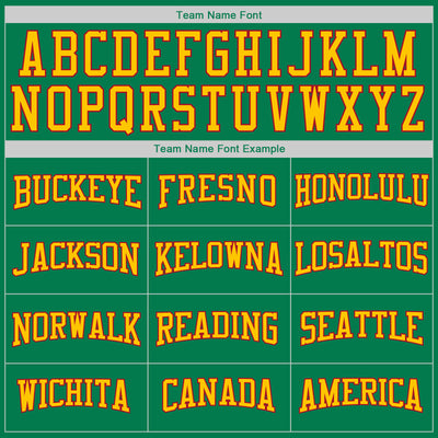 Custom Stitched Kelly Green Gold-Red Sports Pullover Sweatshirt Hoodie