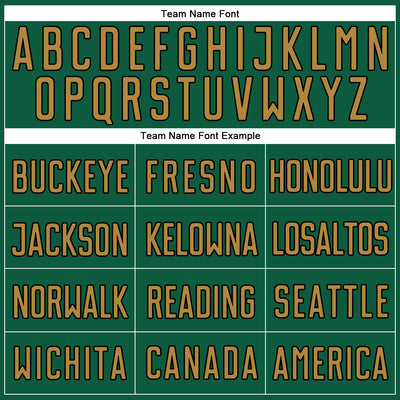 Custom Kelly Green Old Gold-Black Authentic Baseball Jersey