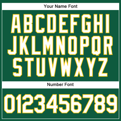 Custom Kelly Green White-Gold Authentic Baseball Jersey