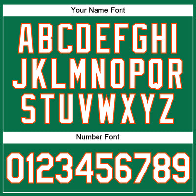 Custom Kelly Green White-Orange Authentic Baseball Jersey