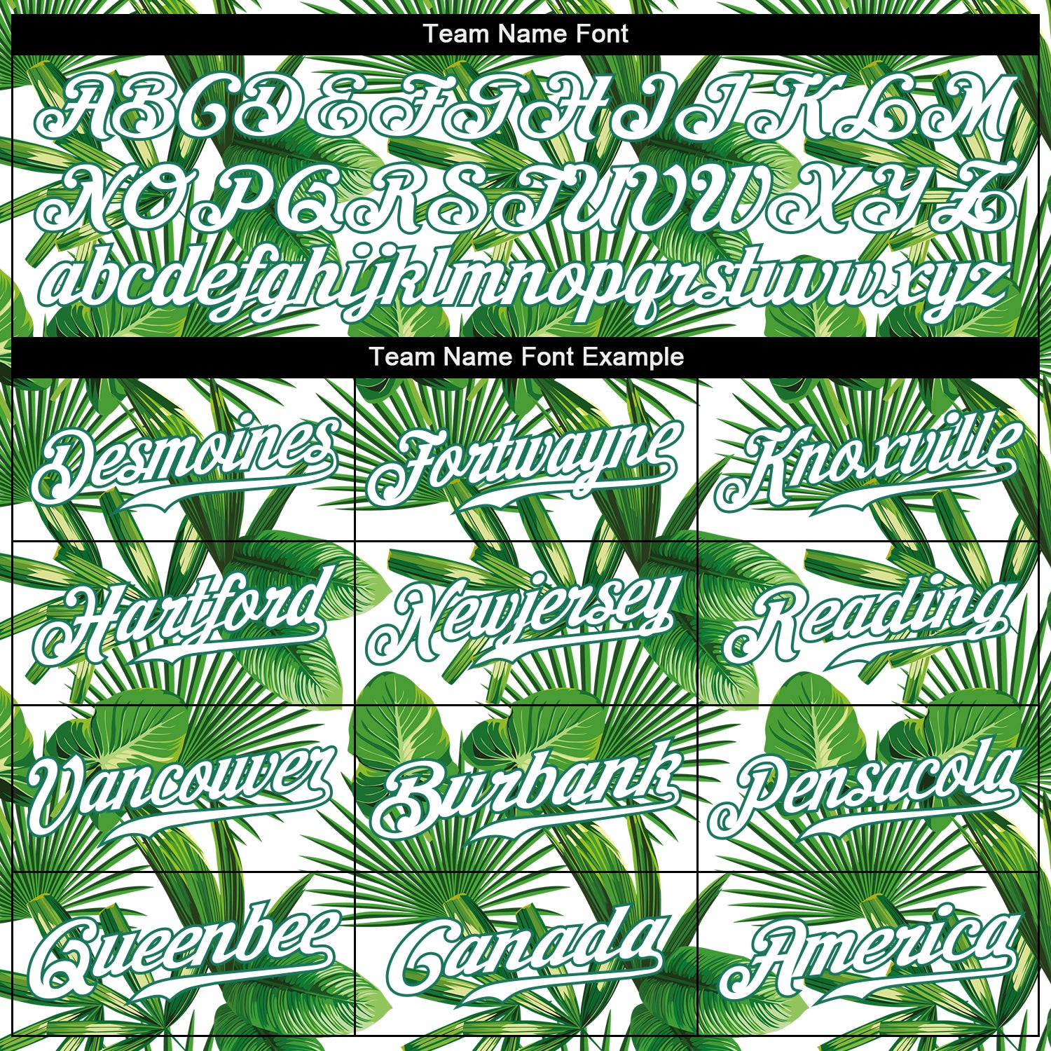 Custom Kelly Green White-Kelly Green 3D Pattern Design Tropical Palm Leaves Authentic Baseball Jersey