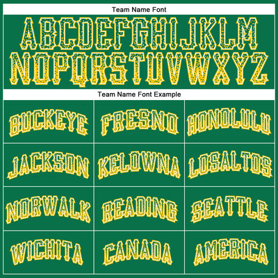 Custom Kelly Green Gold-White Authentic Drift Fashion Baseball Jersey