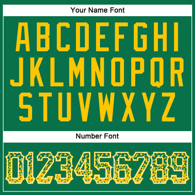 Custom Kelly Green Gold-White Authentic Drift Fashion Baseball Jersey