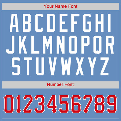 Custom Light Blue Red-White Authentic Throwback Rib-Knit Baseball Jersey Shirt