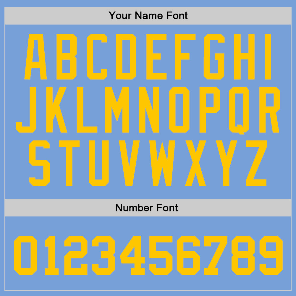 Custom Stitched Light Blue Gold Sports Pullover Sweatshirt Hoodie