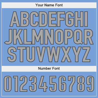 Custom Stitched Light Blue Gray-Navy Sports Pullover Sweatshirt Hoodie