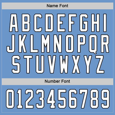 Custom Light Blue White-Black Hockey Jersey