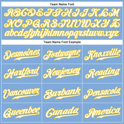 Custom Light Blue White-Gold Authentic Baseball Jersey