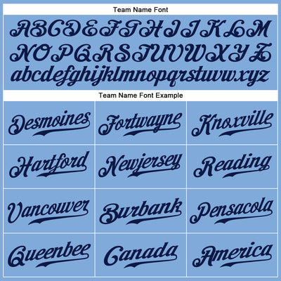 Custom Light Blue Navy-White Authentic Baseball Jersey