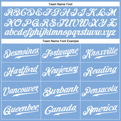 Custom Light Blue White Authentic Baseball Jersey