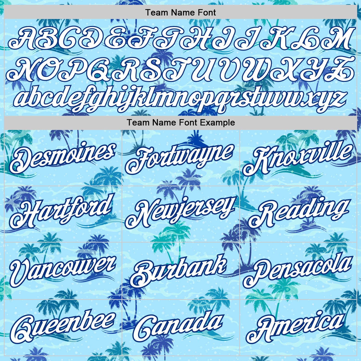 Custom Light Blue White-Royal 3D Pattern Hawaii Palm Trees Authentic Basketball Jersey