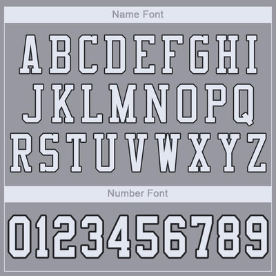 Custom Light Gray White-Black Mesh Authentic Football Jersey