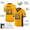 Custom Gold Navy-Powder Blue Mesh Drift Fashion Football Jersey