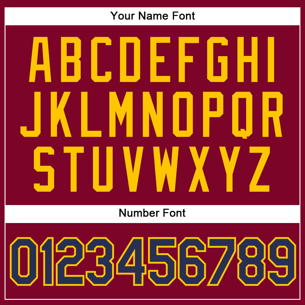 Custom Maroon White Pinstripe Navy-Gold Authentic Basketball Jersey