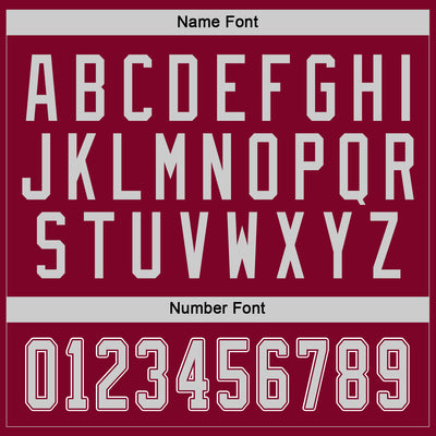 Custom Maroon Gray-White Hockey Jersey