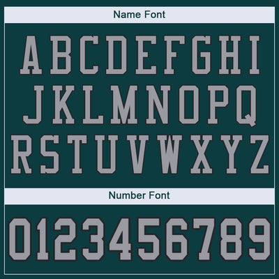 Custom Midnight Green Light Gray-Black Mesh Authentic Football Jersey