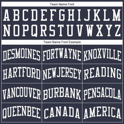 Custom Navy White Round Neck Basketball Jersey