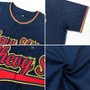 Custom Navy Red-Gray Authentic Baseball Jersey